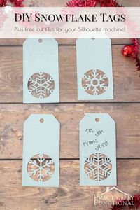 Make Snowflake Christmas Gift Tags with Free Cut File – Scrap Booking