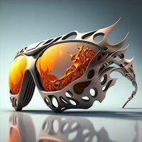 Futuristic glasses surreal geometry fashion