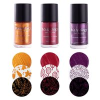 Autumn Bounty: 3-Piece Metallic Stamping Polish Set