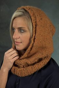 Ravelry: F420 Baby Alpaca Grande Tweed Hooded Neckwarmer pattern by Vanessa Ewing