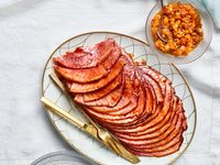 Glazed Ham with Pineapple Chutney