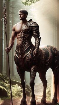 The centaur is a mythical creature half human and half horse. Small plains clans are common in the world of Illyria, but many centaur clans went to the Ancient Forest under the wing of the Mother Forest to protect the forces of nature #fantasyworld #fantasy #characterconcepts #creature #bestiary #fantasycharacter #fantasyportraits #fantasyaiartwork #centaur