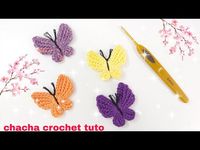 (84) Tuto petit papillon au crochet - YouTube