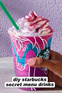 Top 10 DIY Starbucks Secret Menu Drink Recipes To Can Make Right At Home- Need your unicorn frappuccino or butterbeer latte Starbucks fix but don't feel like going out? Check out these 10 Starbucks secret menu drinks and drink recipes that you can make at home!