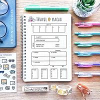 Take away the stress of planning your vacations with these Bullet Journal layouts. These are useful pages to add to your Bullet Journal or travel journal to make sure your next vacation is a hit! Plus get inspired by travel pages from amazing creators! Bullet Journal ideas, Bullet Journal spread, Bullet Journal page ideas, travel Bullet Journal, travel journal, vacation journal.