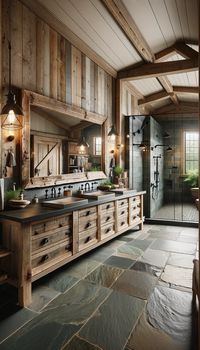 20 Inspiring Farmhouse Rustic Bathroom Ideas to Transform Your Space 🛁✨ - Laugh Lore