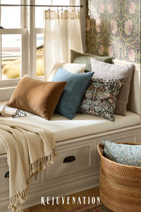 Pattern Play: Add style to your space by mixing colors and prints using our throw pillows.