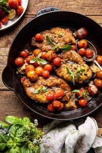 20 Minute Florentine Butter Chicken with Burst Cherry Tomatoes | halfbakedharvest.com