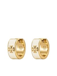 Tory Burch Kira Enamel Huggie Hoop Earrings - Farfetch