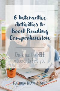 Reading comprehension activities that are engaging to students are a must! These reading comprehension games and fun reading comprehension activities to improve reading comprehension will help your students learn reading comprehension skills while having fun at the same time. Try these 6 engaging reading comprehension activities in your classroom today to get your students to understand the texts they read.