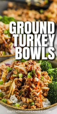 Skip the takeout and learn how to make everyone's favorite Buddha bowl right at home. This zesty recipe is chock full of nutrients and amazing flavors. #spendwithpennies #groundturkeybowls #ricebowl #entree #lunch #recipe #simple #recipes #veggie #healthy #mealprep