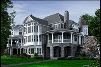 Farmhouse Plan: 10,275 Square Feet, 5 Bedrooms, 7.5 Bathrooms - 341-00302