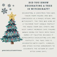 Michelle Whitelaw | Do you decorate your tree? That’s witchcraft! 🎄In pagan traditions, decorating a tree aligns with seasonal celebrations like Yule or the... | Instagram