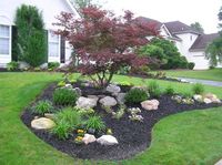 Image result for pinterest front yard garden islands