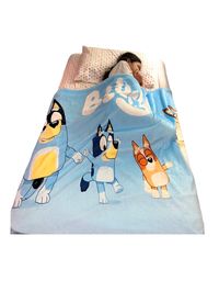 Soft Plush Bluey and Family Throw Blankets