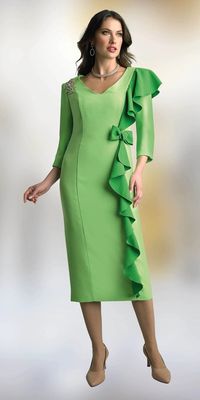 Lily and Taylor 3943 1 piece Crepe Dress Colors: Black, Cinnamon, Eggplant, Green/Emerald, Lavender, Light Blue, Light Green, Mint, Red, Royal, Teal, White, Yellow/Lime Sizes: 4, 6, 8, 10, 12, 14, 16, 18, 20, 22, 24 Matching Hat: H807 Light Blue H121 Light Green (sold out) Call (469)571-3647 or email DivasDenFashion@gmail.com to purchase hat