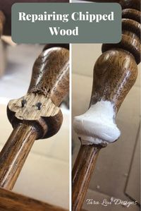 Repairing Chipped Wood * Wood filler on chipped wood