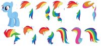 Rainbow Dash Mane Set Base by SelenaEde