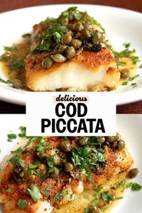 Sep 23, 2023 - I am absolutely IN LOVE with cod fish and always looking for good cod recipes. I have tried many over the years and this one is my absolute favorite. How to Make Cod Piccata. To get started, rinse off the fish and pat it dry with a paper towel. Then dredge it in almond flour to evenly coat the...