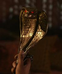 The Serpent Staff is a gold cobra snake-shaped sceptre wielded by the sinister magician Jafar...