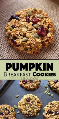 Pumpkin Breakfast Cookies - gluten free, clean eating - Leelalicious