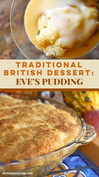 Eve’s Pudding is a traditional British apple dessert which entails a cake-like topping on baked apples. Served with custard, it’s another brilliant “keeper” of a recipe.