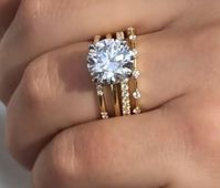 14kt Yellow Gold Moissanite Ring Set 4pcs Wedding Sets Moissanite Engagement Ring Set With 3ct Round Solitaire & 3 Full Eternity Bands 💍 𝗥𝗶𝗻𝗴 𝗦𝘁𝘆𝗹𝗲: ↣ Hidden Halo Engagement Ring ↣ Yellow/White/Rose Metal Tone (10K/14K/18K Solid Gold) ↣ White Metal Tone (Sterling Silver 925/Platinum 950) Specifics ♦Total Carat Weight (TCW): 4.35 carats ♦Main Stone Carat Weight: 3.0 carat (8.5mm) ♦Main Stone Shape: Round cut ♦Main Stone Color: D, E, F color ♦Main Stone Clarity: VVS1 (or better) ♦Cut Grade: Excellent ♦Gem Type: Moissanite Diamond ♦Metal: 14K /18K/10K/ solid white, yellow, or rose gold ♦Engraving is Available for Free You, Will, Receive ♦Solitaire Engagement Ring ♦Full Eternity Band ♦Full Eternity Band ♦Full Eternity Band ♦Beautiful Jewelry Box ● Band Detail :- Plain Solid Gold & sp