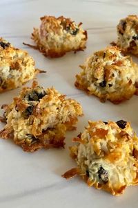 Coconut Macaroons with fruit and nuts is a delicious cookie recipe a light and chewy texture. This simple cookie comes together in minutes and is great for any occasion! 