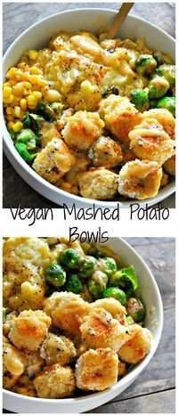 Vegan Mashed Potato Bowls - Rabbit and Wolves #healthyveganrecipes