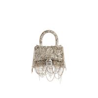 hourglass xs handbag with chain embroidery