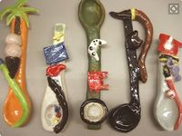 Ceramics: totem spoon