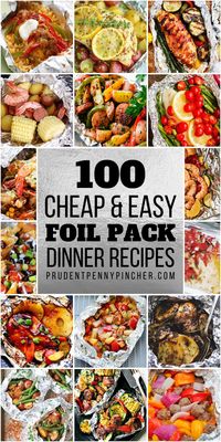 Have an easy, mess-free meal with these foil pack dinner recipes. Whether you are looking for foil packets for the oven or for the grill, there are plenty of cheap and easy foil packet meals to choose from.