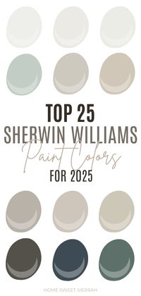 Top 25 Most Popular Sherwin Williams Paint Colors 2025 - homesweetsierrah.com