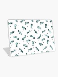 Beautiful white laptop skin printed with a watercolor pattern of green leaves and black berries. This cute laptop skin would be a lovely gadget for the summer season. I would not only look pretty on your laptop but also protect it from scratches. It would also be a nice gift for a foliage and nature lover. Laptop sleeves, Samsung, iPhone and iPad skins and cases as well as many other products with this print are also available - visit my Redbubble shop to check it all out.