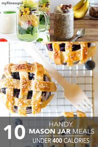 Get in on the mason jar craze, with these 10 creative recipes! #pie #salad #oatmeal #frittata #myfitnesspal