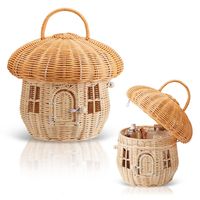 PRICES MAY VARY. Ideal for outdoor trips and camping, this item is designed for storage, helping you create a cozy and rustic family atmosphere wherever you go. Crafted from natural rattan, our storage solution provides a safe and eco-friendly way to organize your belongings, bringing you closer to nature. With its cute design, this item is perfect for displaying decorative items or standing alone as a charming centerpiece. Use it as a versatile storage basket for your bathroom essentials, or any other purpose you can imagine. Handcrafted with versatility in mind, this item serves multiple purposes and makes a stylish addition to any home decor. Introducing our versatile storage baskets, crafted with natural rattan to bring a touch of eco-friendliness to your home decor. These baskets are