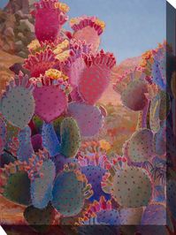 Beautiful art that looks like a fine painting but is weather resistant. The prints are 100% waterproof with a 2-year guarantee against fading, running or peeling. "Painted Desert" features an oil painting of a colorful cactus in the foreground and mountainous desert in the background. Size: 30 inches wide x 40 inches tall x 1.5 inches thick (5.3 pounds) Why You'll Love It Vibrant color accuracy from the giclées printing process using 100 year ink No need for a frame. The canvas is stretched and