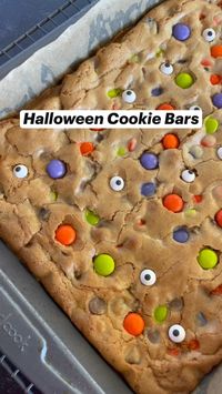 Halloween Cookie Bars are an easy treat!