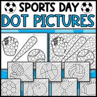 Sports Themed Dot Marker Pictures: Your students will love using dot markers to color these cute sports pictures! There are 2 levels of each picture: 9 unique pictures. (18 total sheets) Dot Marker Pictures:footballbaseballvolleyballbowlingbasketballtrophytennissoccer ball3 legged race>>Fun field day activity These coloring dot pictures are great to use with dot markers, daubers, bingo dot markers, do a dot markers, and dab and dot markers.