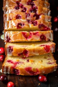 Cranberry Bread with Orange Glaze