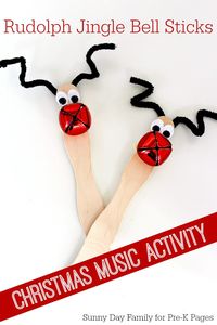 reindeer jingle bell sticks for preschool