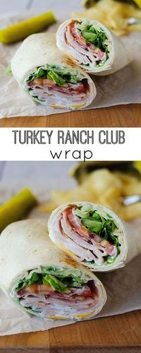 Turkey Ranch Club Wraps are one of my favorite easy lunch recipes! Perfect for school lunches or lunch on the go!