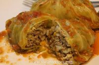 Stuffed Cabbage Rolls with Tomato Sauce | I Heart Recipes