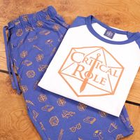 Official Critical Role products from Vox Machina, Mighty Nein, Between The Sheets, Yee-Haw Game Ranch, and Pub Draw. Glorious goods include apparel, dice sets, pins, journals and more.