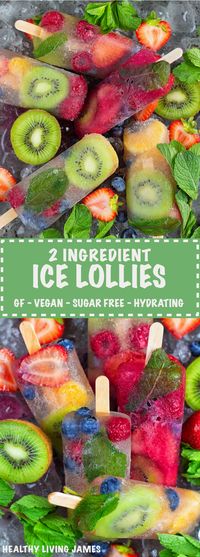 These delicious 2 ingredient ice lollies are so simple to make and are extremely refreshing! They are very hydrating due to the coconut water and they are gluten free, dairy free, refined sugar free, vegan and plant-based. Click the photo for the full recipe plus ingredient boosting tips!