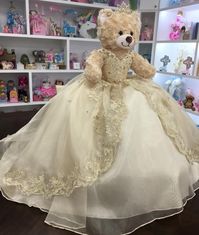 Purchase the Build-A-Bear upgrade by pressing on the link below https://www.etsy.com/listing/1048749321/build-a-bear-quinceanera-teddy-bear?ref=shop_home_active_6&frs=1 Make it extra special by purchasing the arch gift wrapping Looking for something extraordinary for that upcoming special occasion?  This Quinceanera Teddy Bear is perfect for that special occasion as it will be personalized. It will be the perfect gift for the birthday girl.  We can make this bear in many colors. Each bear will b