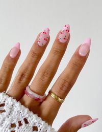 Crazy about coquette nails? Us too. In our latest post, we're sharing some cute coquette aesthetic nail ideas we saw on tiktok and instagram. Think: girly fresita nails, bow nails, barbie colors, cherry nails, pearl nails, cute pink heart nails and more! Lana Del Rey would definitely approve of these cute trending 2024 nail ideas! #nail #manicure #inspo #ootd