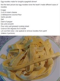 Keto egg noodles