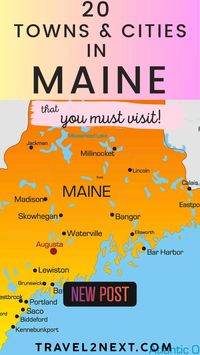 Maine is filled with quaint towns and lively cities! Some popular ones include Portland, Bangor, Augusta, Bar Harbor, Kennebunkport, and Camden. Each has its own unique charm and is worth a visit! Get ready for some Maine fun!