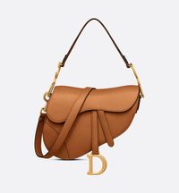 Saddle Bag with Strap Golden Saddle Grained Calfskin | DIOR